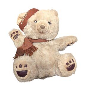 Zeddy ~ Zellers Mascot 12” Vintage Plush Toy Teddy Brown Bear Cub w/ Scarf